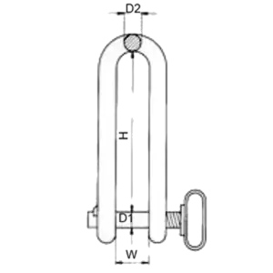 Maßskizze Spundwandbohlenschäkel