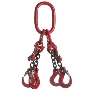4-Strang Anschlagkette GK 8 mit Gabelkopfhaken DGS und Verkürzungshaken