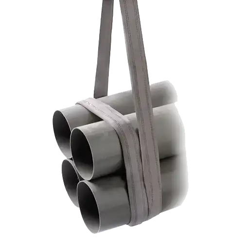 PES-Rundschlinge mit Doppelmantel vom Typ DuoLine, WLL 4.000 kg, Farbcode: grau